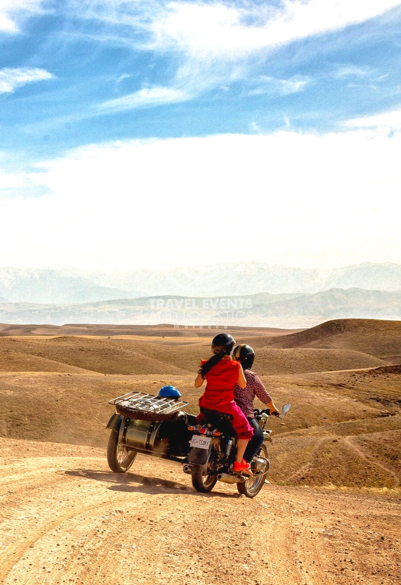 En sidecar dans le désert d'Agafay - Activités et expériences - Travel And Events